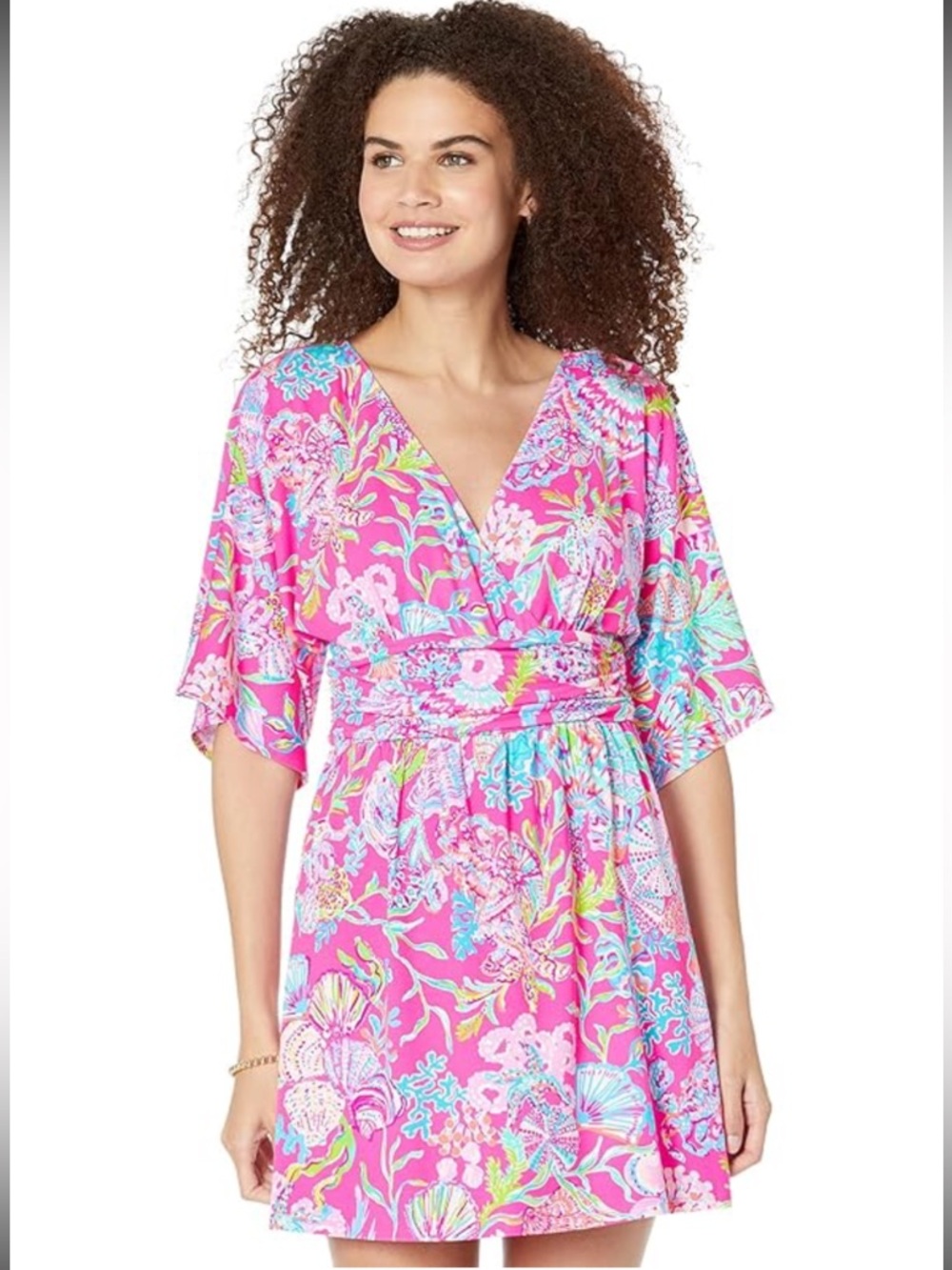 Lilly Pulitzer Parigi Romper Pink Isle Shell Me Something Good Women’s XS